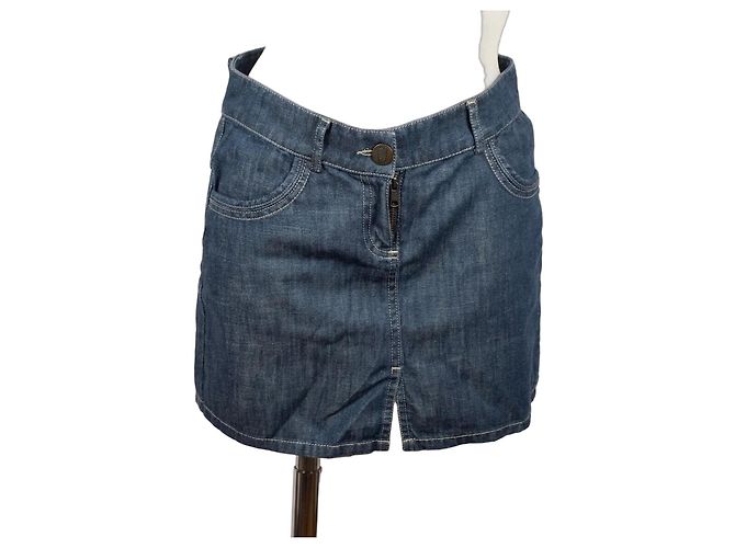Minissaia em denim Chloé Azul