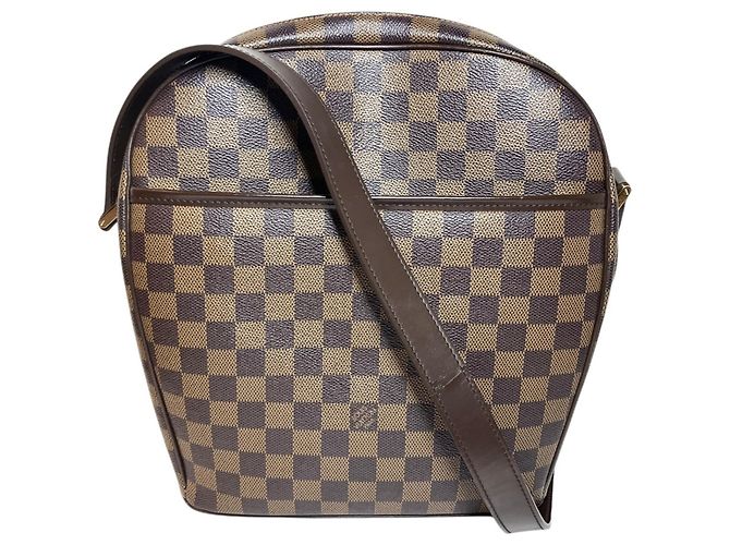 Sac à épaule Louis Vuitton Ipanema GM Marron Damier ebène