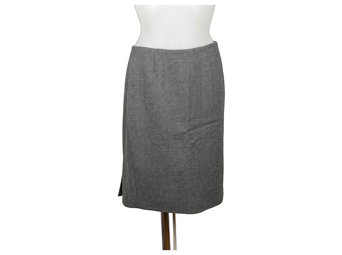 Balenciaga grauer Wollrock