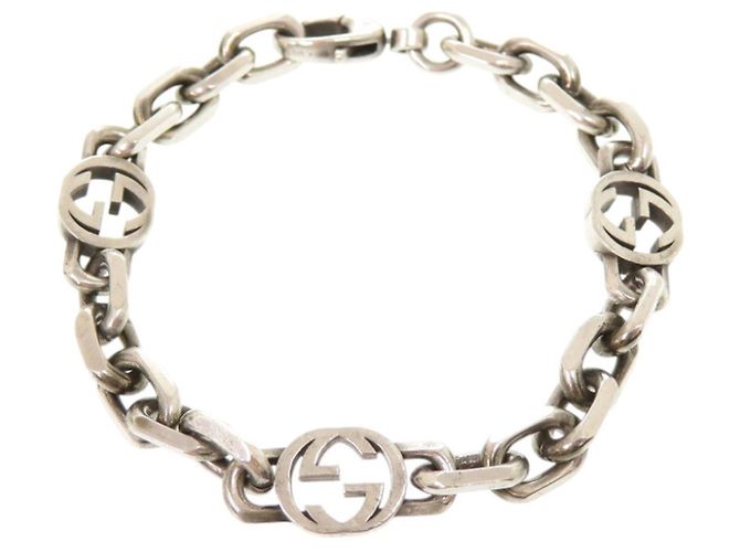 Pulsera Gucci Interlocking Chain en plata de ley