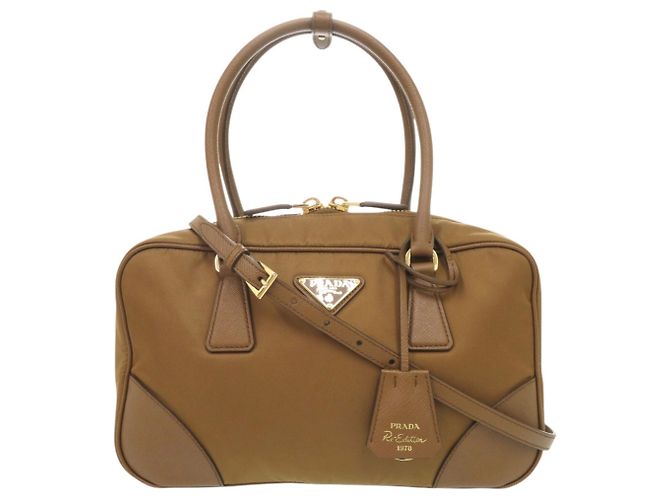 Bolsa Prada Re-Edition 1978 Medium Triangle Logo Marrom