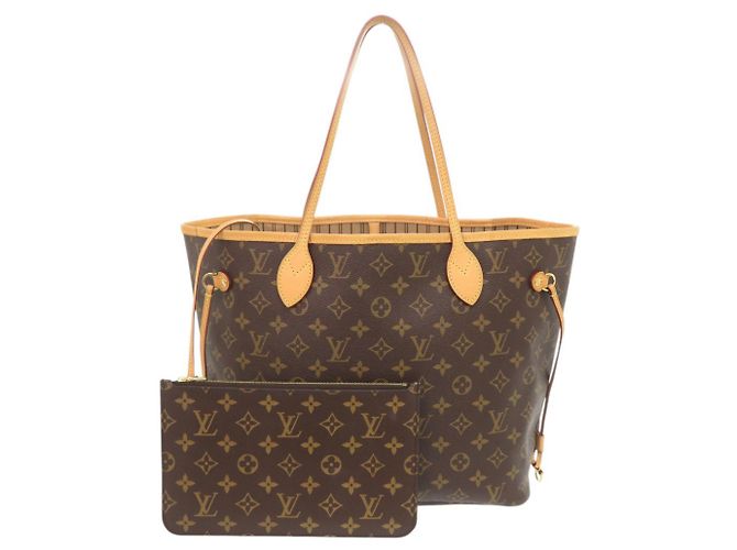 Sac à main Louis Vuitton Neverfull MM Marron Monogramme