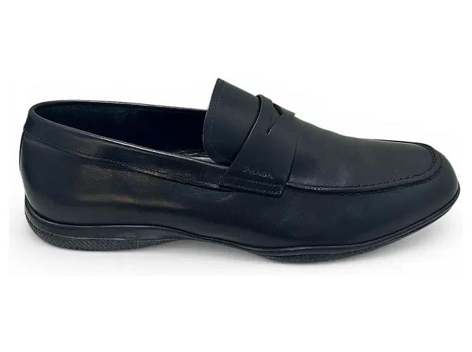 Mocassini Prada in pelle nera Nero