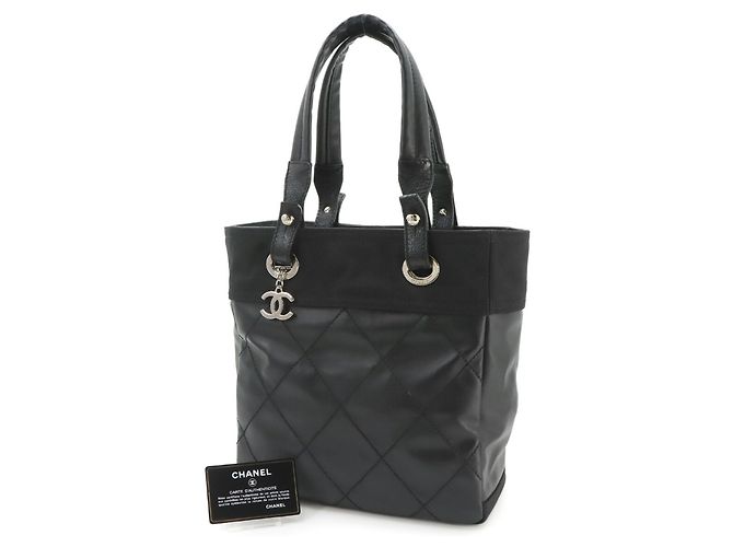 Sac à main Cabas Chanel Paris Biarritz PM Noir