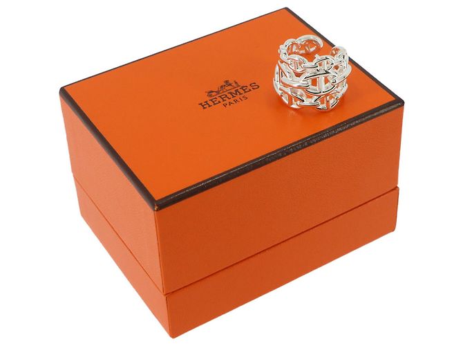 Hermès Hermes Chaine d'Ancre Enchainee GM Bandring Silber
