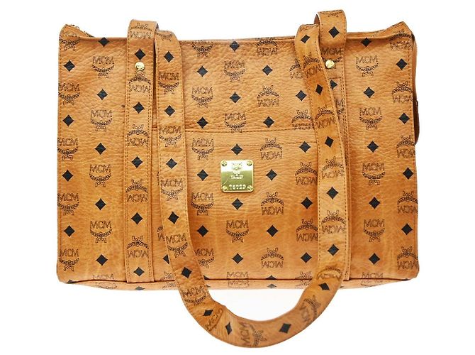 MCM Visetos Leather Marrone