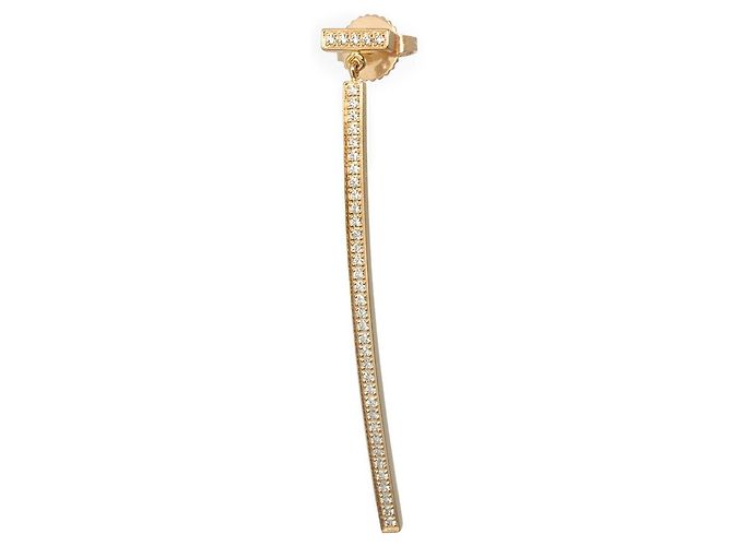 Orecchini Tiffany & Co. T Wire Bar Diamond in oro rosa 18K