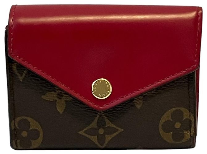 Louis Vuitton Monogram Compact Wallet Brown Fuschia