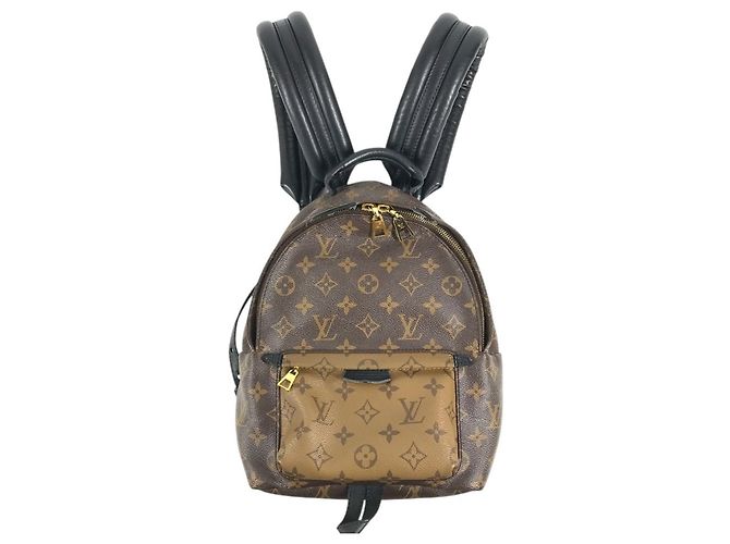 Louis Vuitton Monogram Reverse Palm Springs Backpack PM Brown