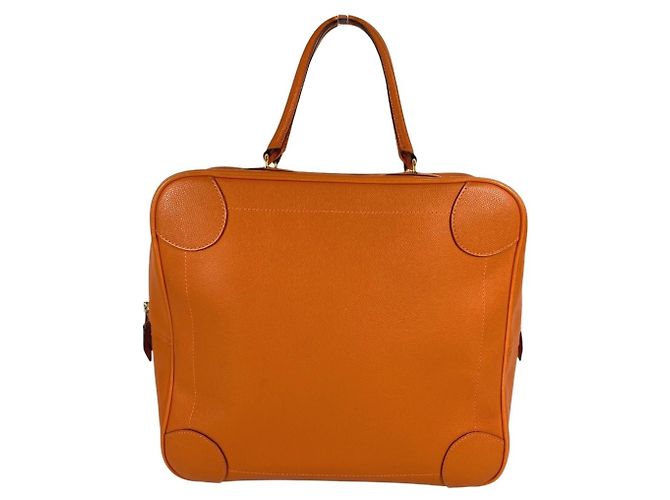 Hermès Saco Tote Hermes Plume 32 Laranja