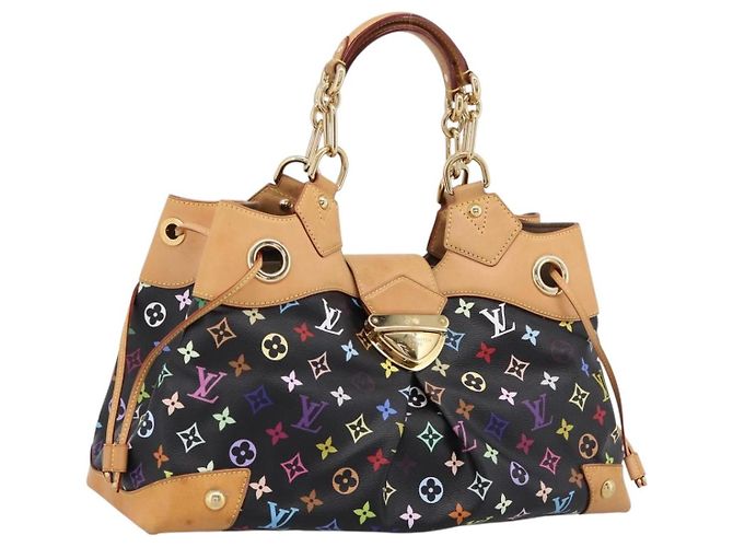 Borsa Tote LOUIS VUITTON Monogram Multicolor Ursula Nera M40124 LV Auth ka5857V Nero