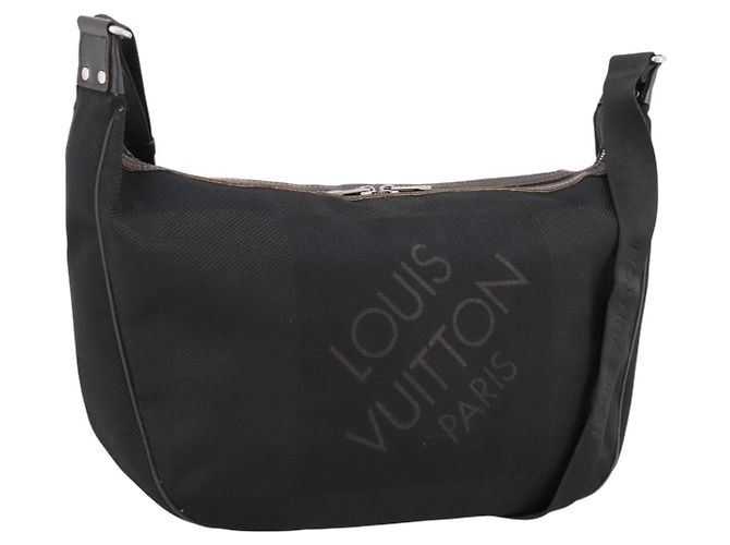 LOUIS VUITTON Damier Geant Explorateur Shoulder Bag Black M93616 LV Auth 200910A Nero