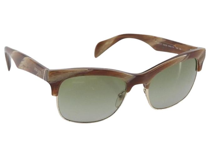 PRADA Sunglasses plastic Brown Auth BA15184