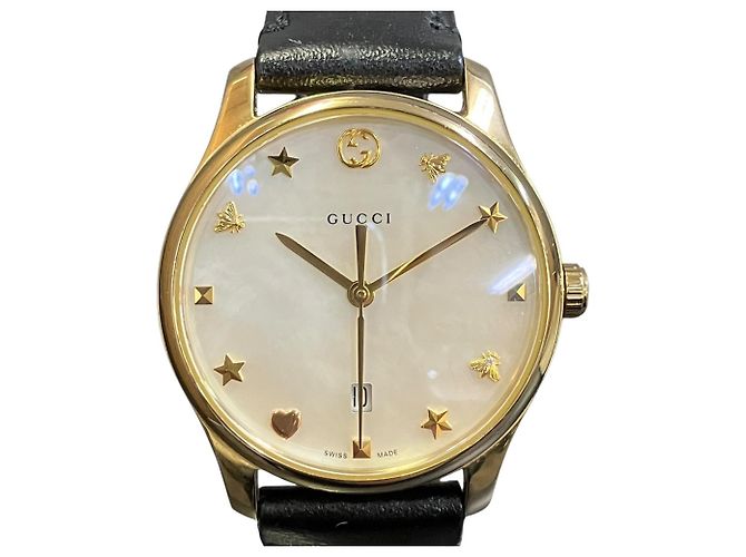 Relógio de Pulso Gucci Quartz com Pulseira de Couro