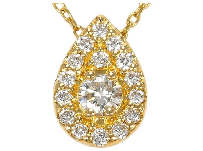 Autre Marque Halskette aus 18K Gelbgold mit Diamant Golden