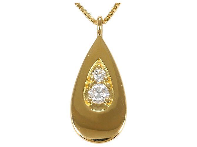 Autre Marque Collar de oro amarillo de 18K con diamante Dorado