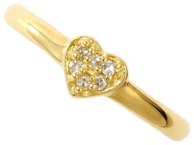 Autre Marque Anel aliança em ouro amarelo 18K e diamantes Dourado
