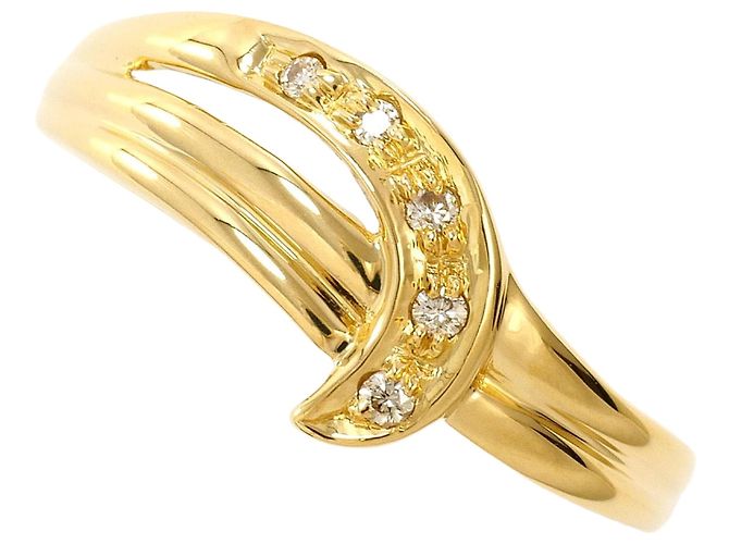 Autre Marque Ringband aus 18K Gelbgold mit Diamant Golden