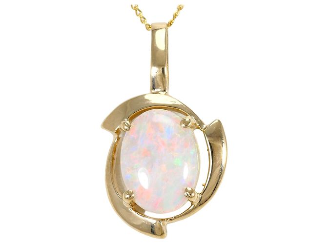 Autre Marque 14K Gelbgold-Halskette mit Opal Golden