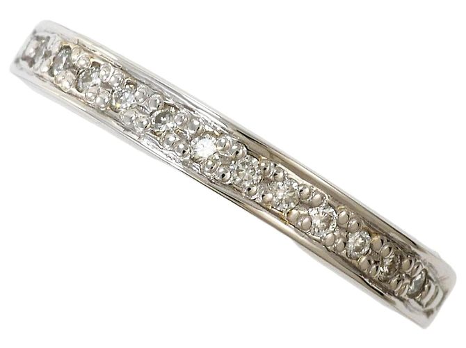 Autre Marque Anillo alianza de oro blanco con diamante Dorado