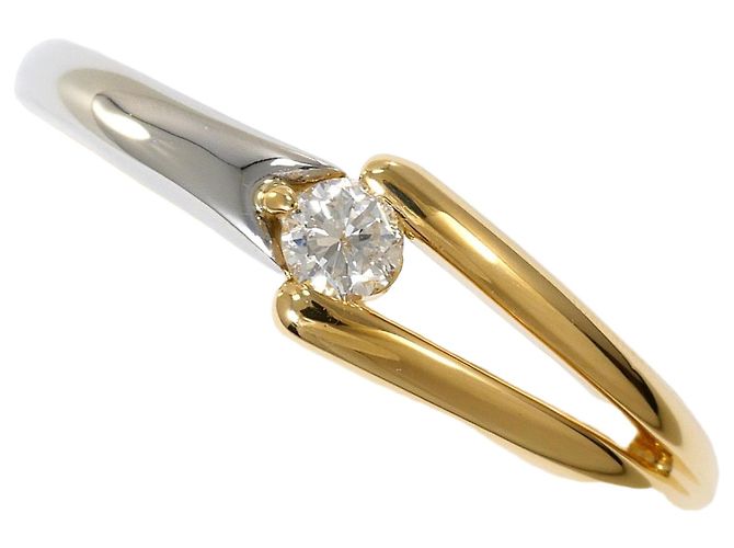 Autre Marque Anello fede in platino e oro giallo D'oro