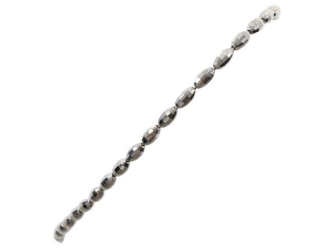 Autre Marque Bracciale con charm in oro bianco 18K D'oro