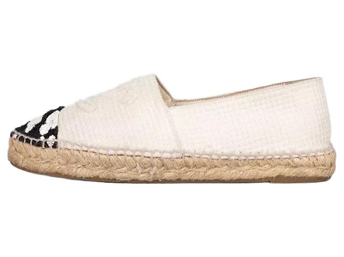 Espadrilles Chanel en textile blanc - Taille 39 d'occasion
