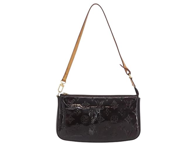 Louis Vuitton Lexington Pochette Monogram Vernis Marrone