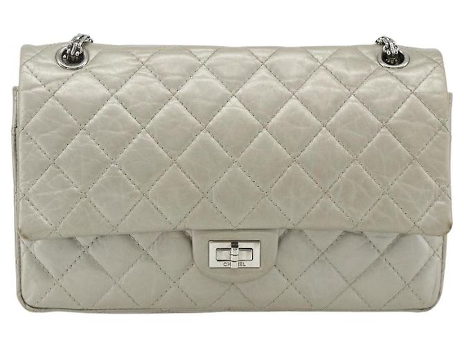 Chanel reissue 2.55 aged calfskin Prata