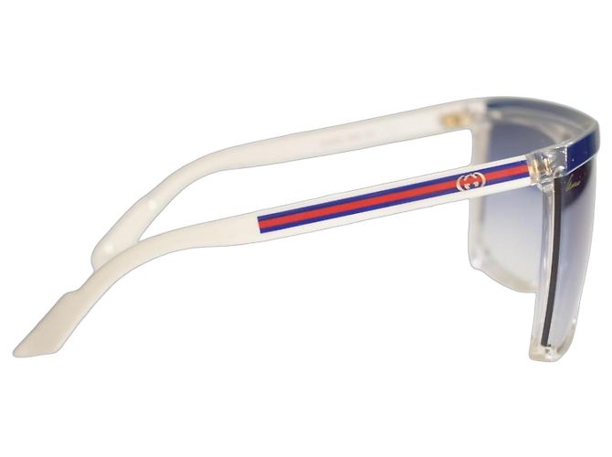 Gafas de sol Gucci GG 3554/S Blue Shield Blanco Azul