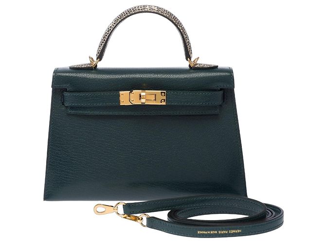 Hermès Bolsa HERMES Kelly Mini em Couro Verde - 103842