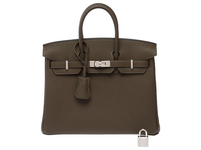 Hermès mala HERMES Birkin 25 em Couro Verde - 103874
