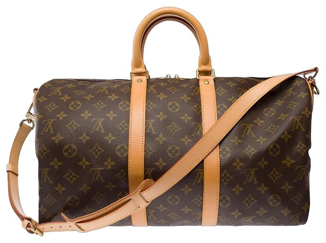 Sac LOUIS VUITTON Keepall en Toile Marron - 103853