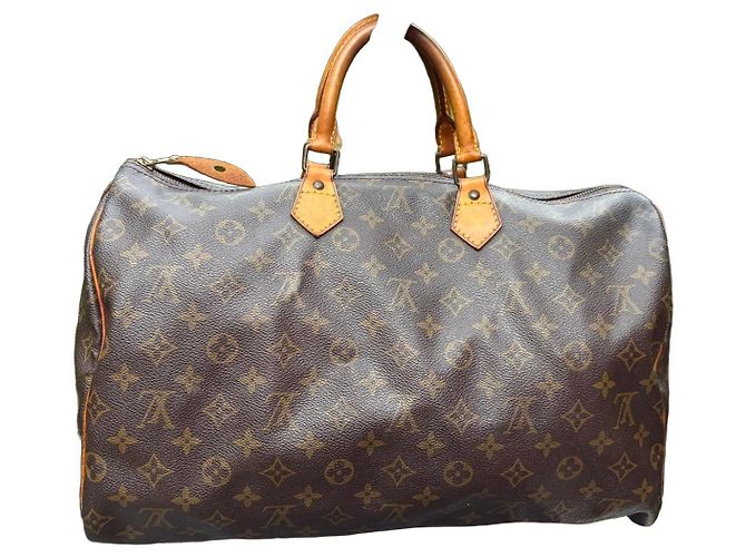 Borsa da viaggio Louis Vuitton Monogram Speedy 40 Marrone Monogramma