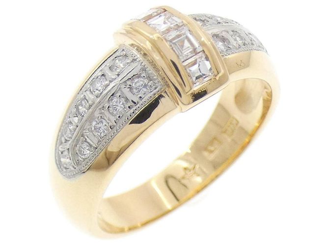 Autre Marque Anello Ginza Tanaka Au750 Platino e Diamante D'oro
