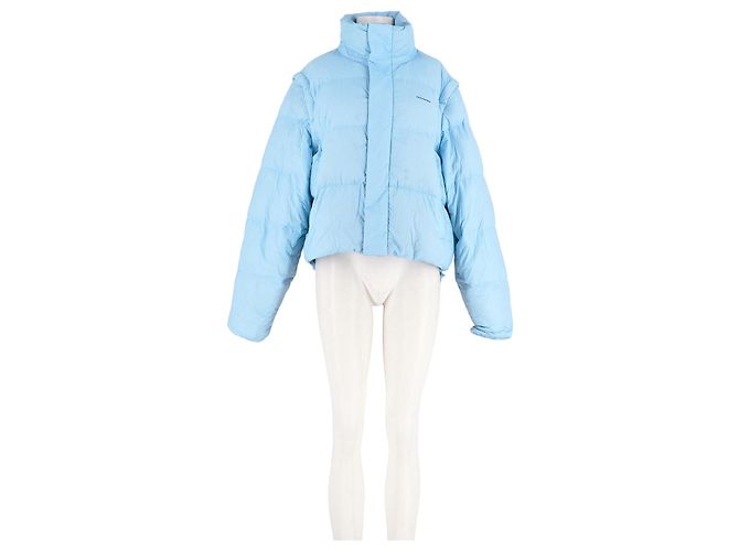 Autre Marque Casaco acolchoado curto azul