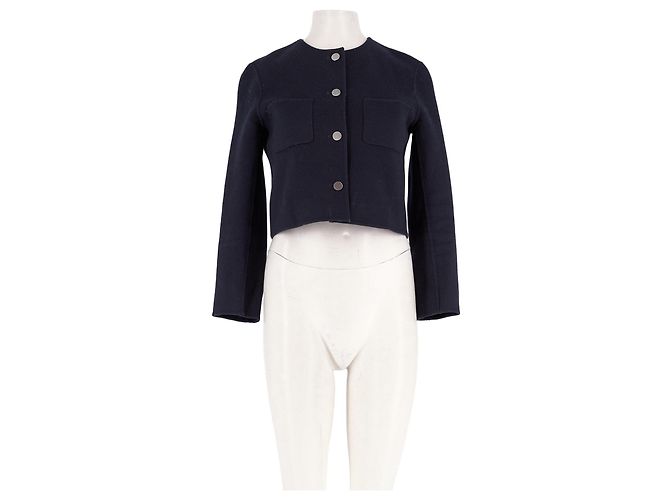 Theory wool jacket navy blue