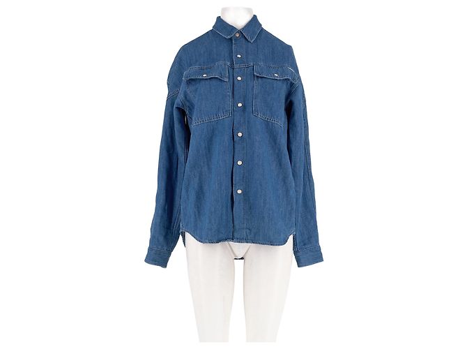Mother Camisa de algodón azul XS