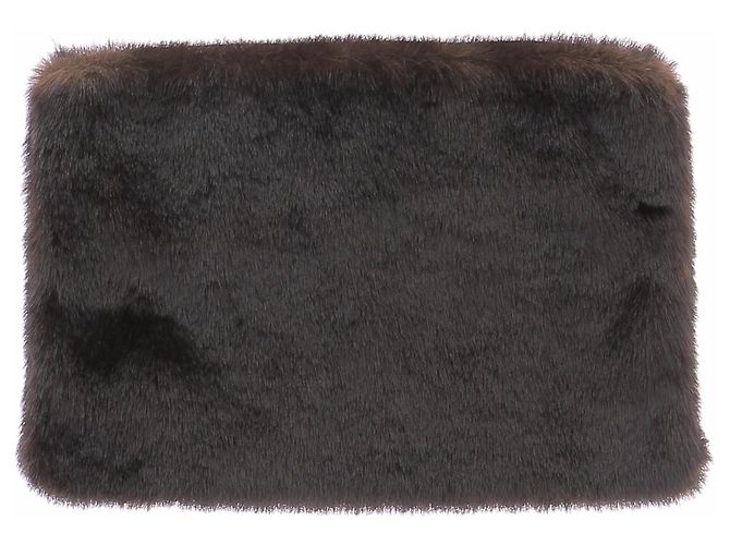 Autre Marque Pochette in pelliccia marrone