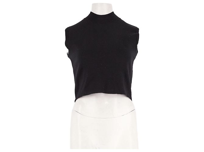 Autre Marque Top di seta nero