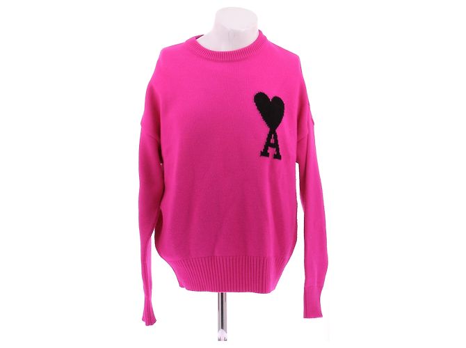 Ami Wollpullover Fuchsia Rosa Pink