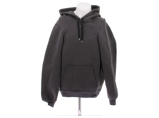 Courreges Kapuzenpullover Grau Baumwolle