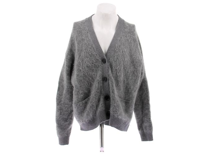 Acne Cardigan gris en laine Grey