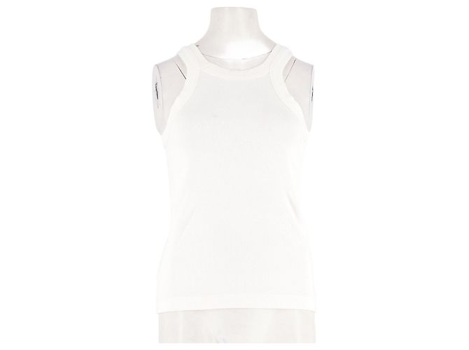 Top de algodão branco Closed