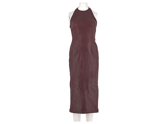 Autre Marque Vestido de algodão borgonha DL1961 Bordeaux
