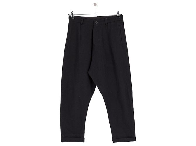Autre Marque Pantalones de algodón negros ISABEL BENENATO