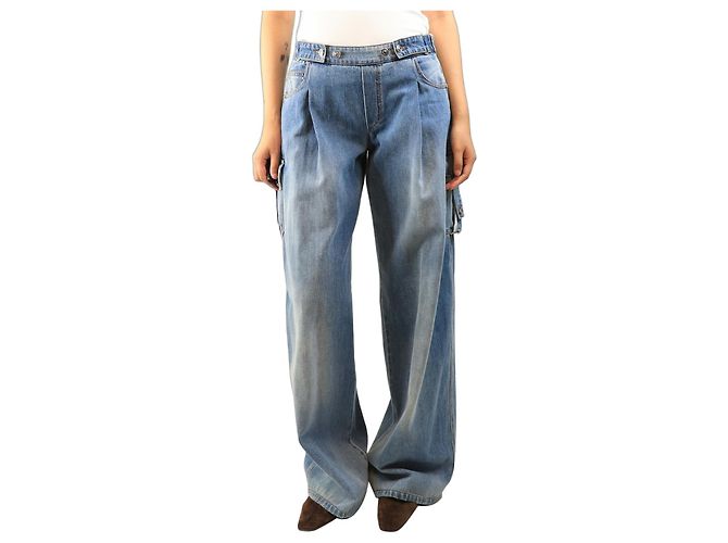 Ermanno Scervino Vaqueros combat azules - size UK 8
