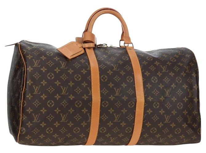 LOUIS VUITTON Monogram Keepall 55 Boston Bag M41424 LV