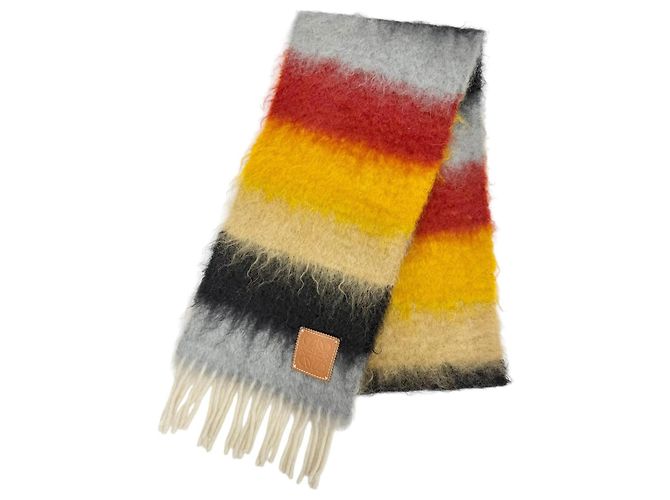 Loewe Mohair Wool Multicolor Stole Multiple colors