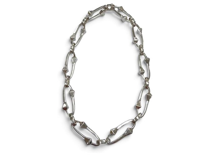 Collar Gucci Chiodo AG925 de Cadenas Entrelazadas Plata